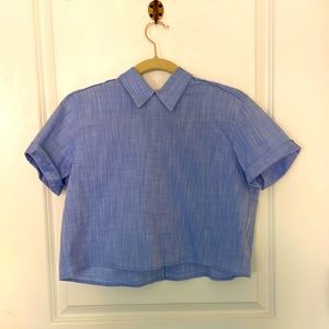 Club Monaco cropped box top